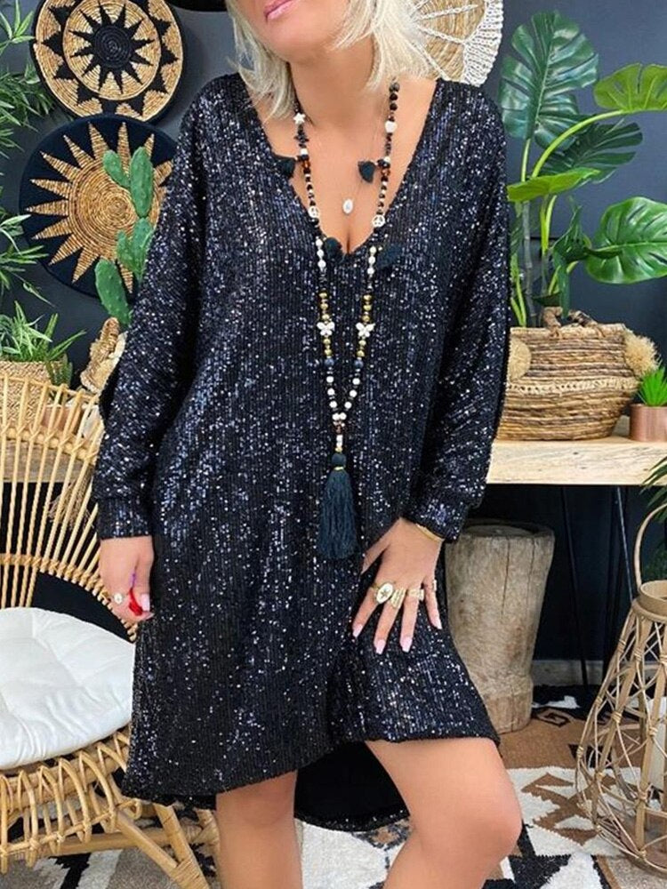Mercedes Loose Party Dress Elegant Dress with Premium Casual Styling
