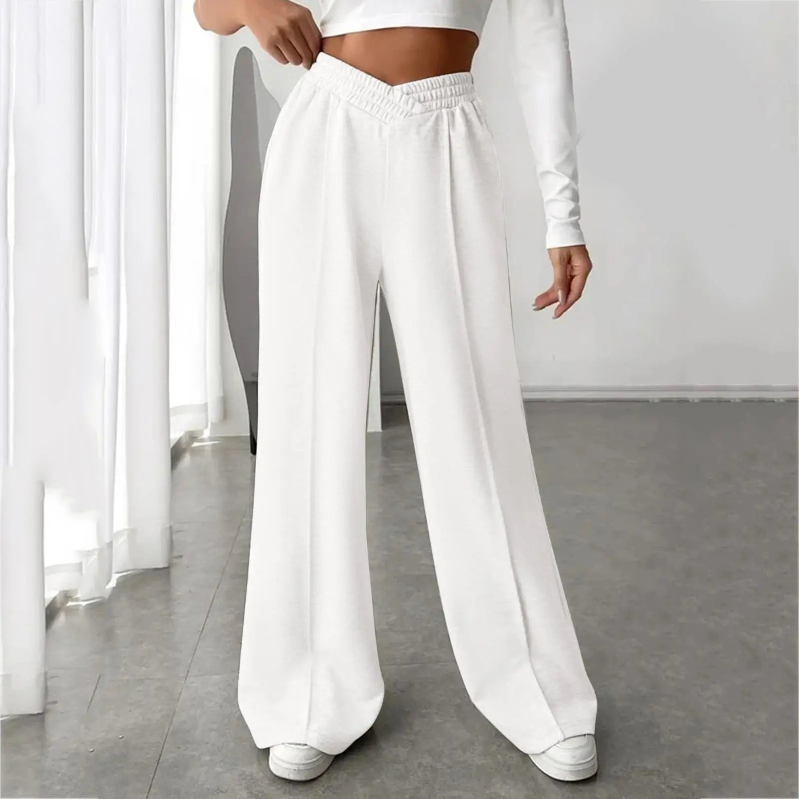 VShaper Elastic Wide Leg Stylish Gray Jogging Leisure Sweatpants