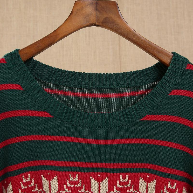 Green sweaters winter knit dresses snow flakes