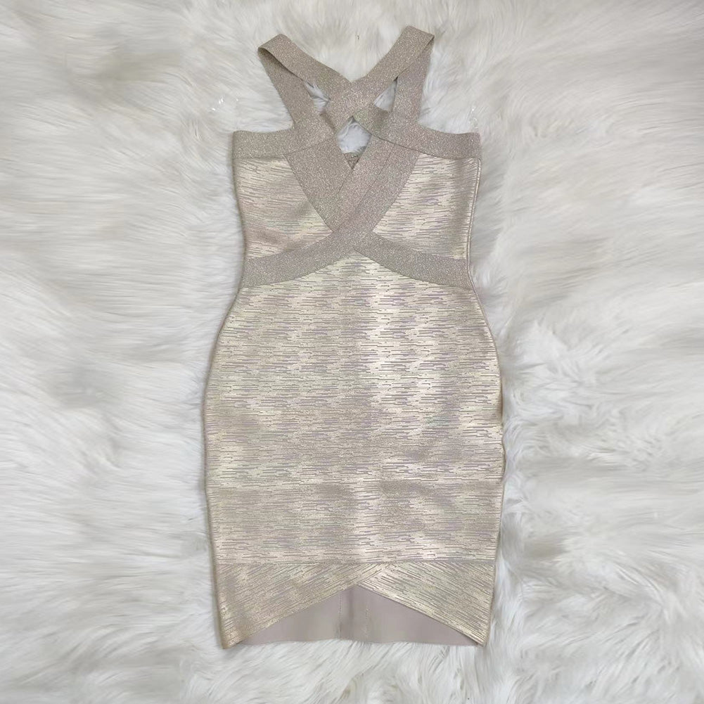 Strappy Sleeveless Cut Out Midi Bandage Dress H01332