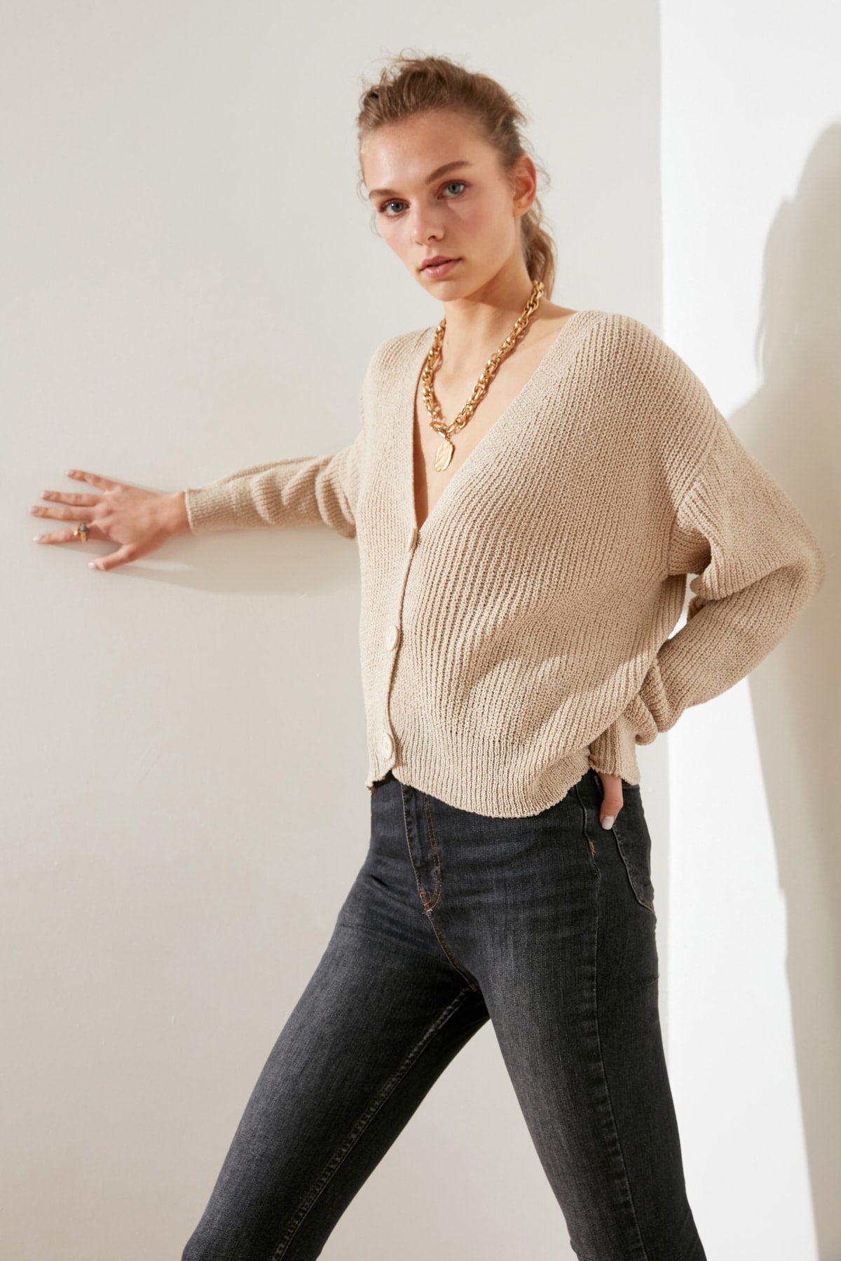 Trendyol Button Detail Cardigan
