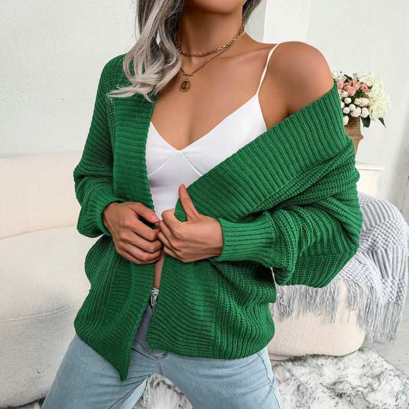 Women Autumn Knit Loose Cardigan