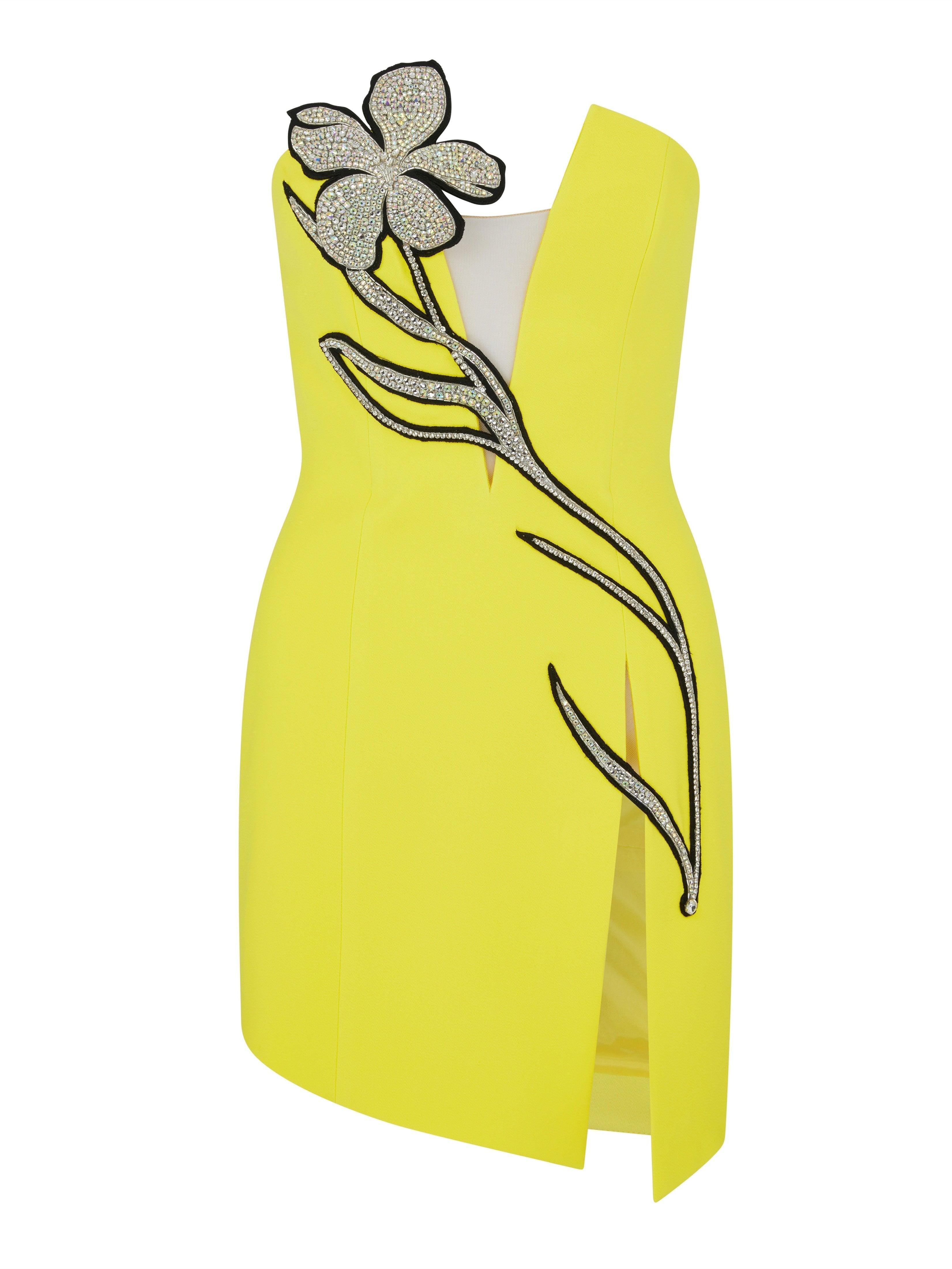 Strapless Rhinestone Bandage Mini Dress