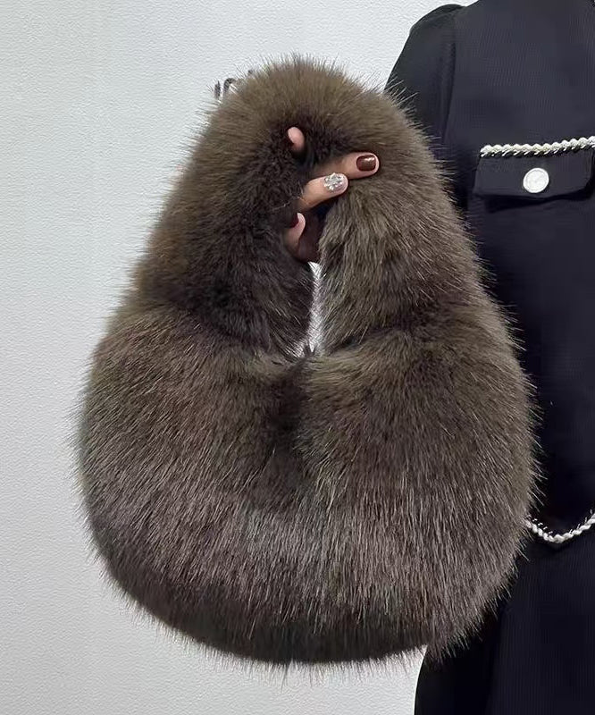 Faux Fur Fluffy Chain Strap Handbag