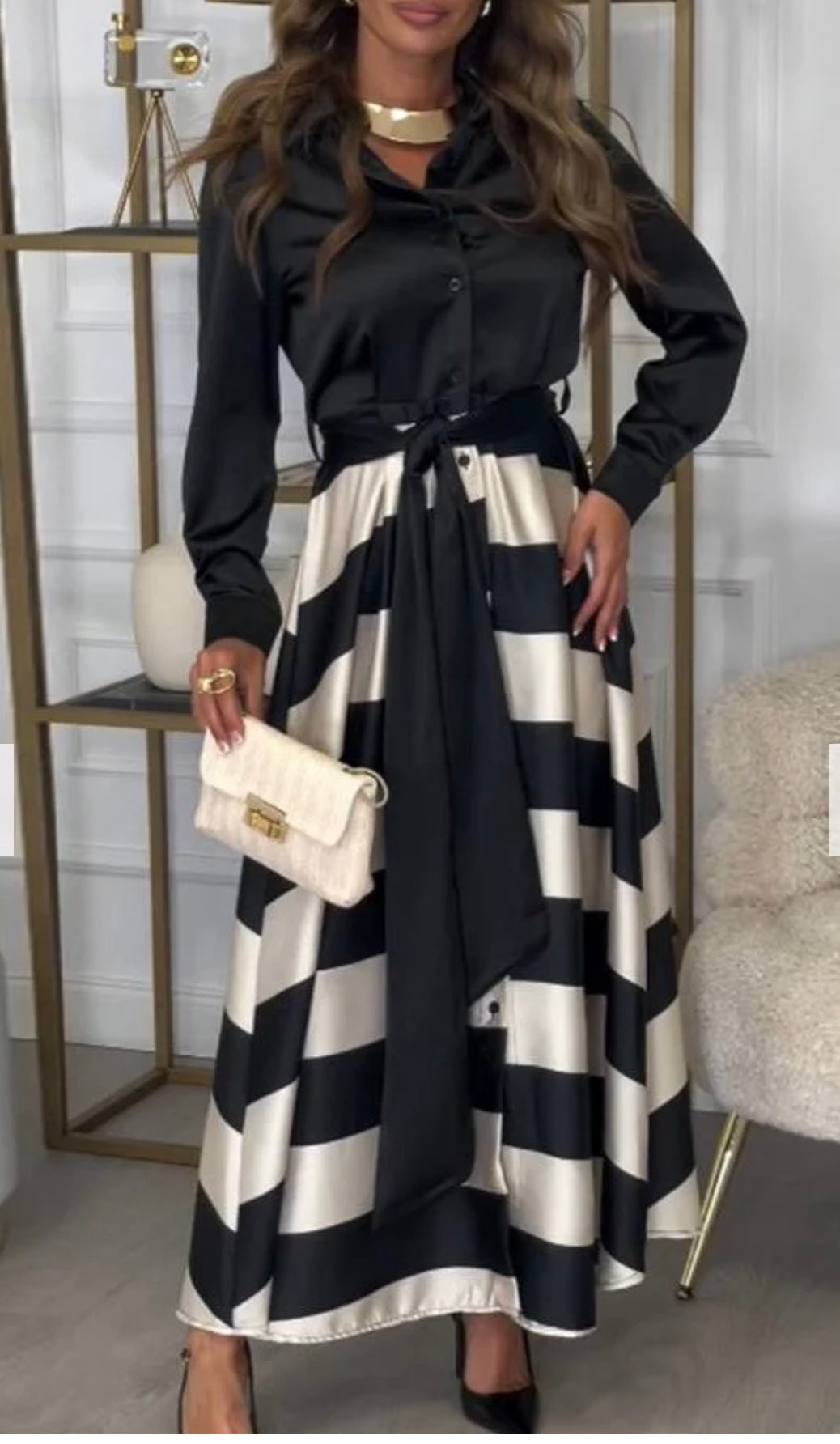Gabriela Luxe Two Piece Silk Dress Chic Silhouette Collection