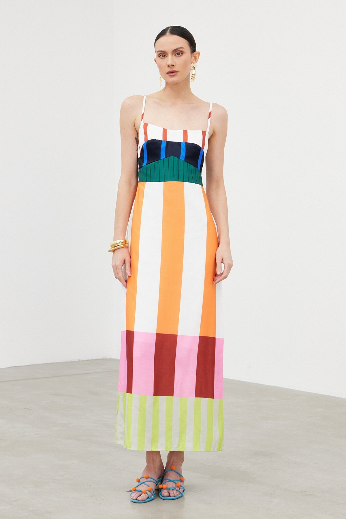 Ibb Spaghetti Stripe Maxi Dress