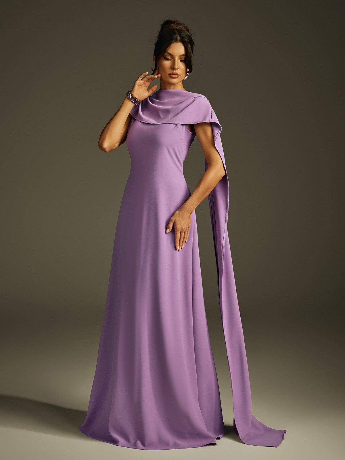 Shawl Sleeveless Maxi Dress