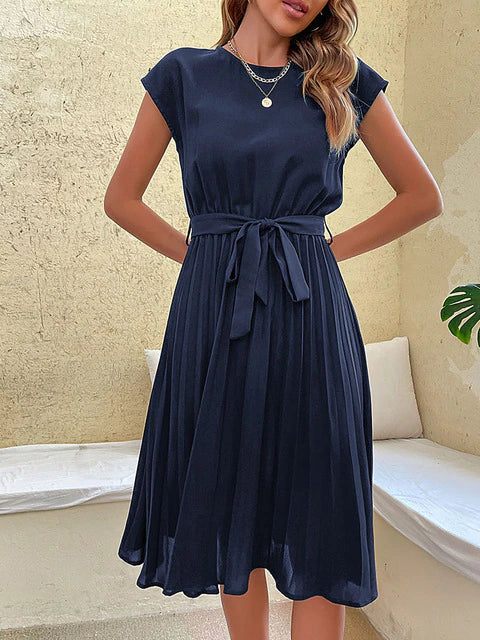 Paula Premium Cecilia Mini Dress with Short Sleeves and Pleats Boutique Collection