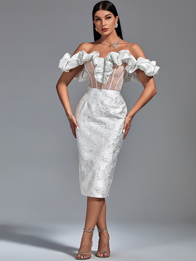 Party Dress Women White Bodycon Dress
