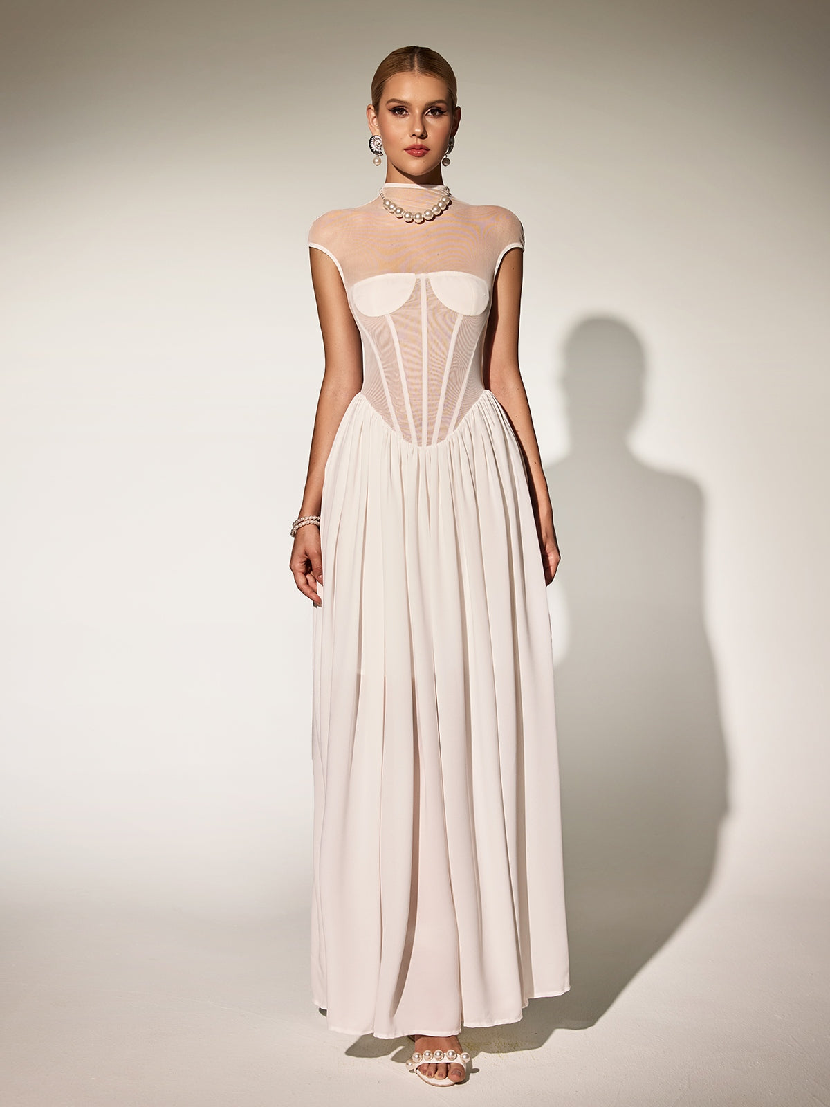 Sleeveless Corset Maxi Dress