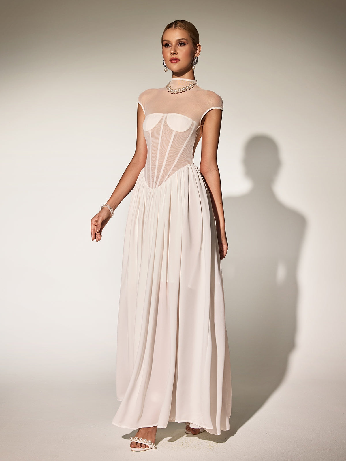 Sleeveless Corset Maxi Dress