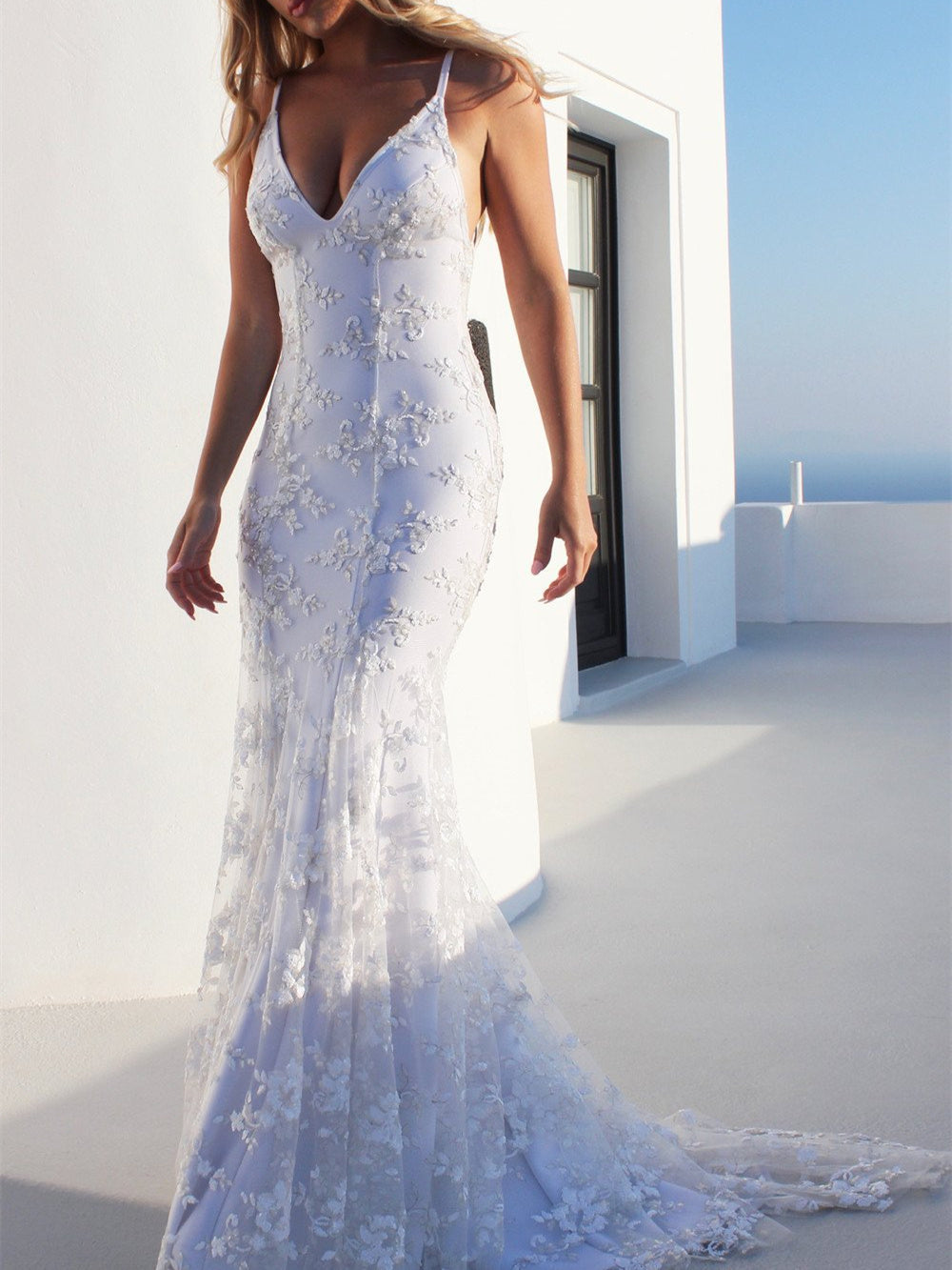 V-neck Halter Dress