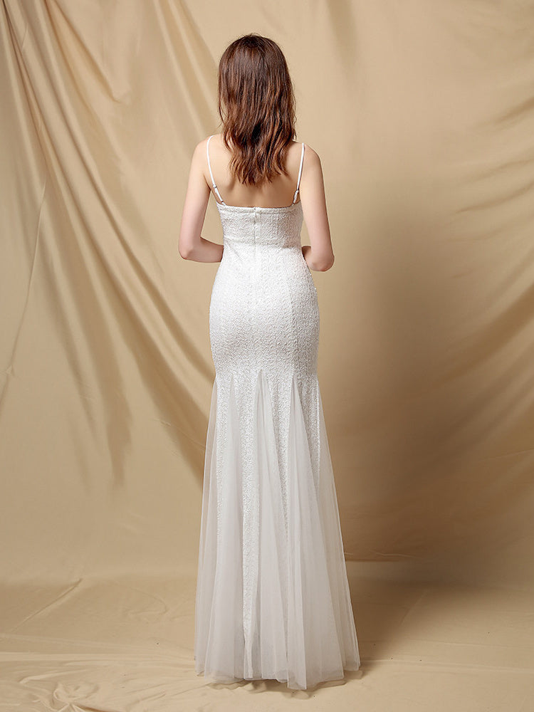 Halter Slim Fishtail Dress