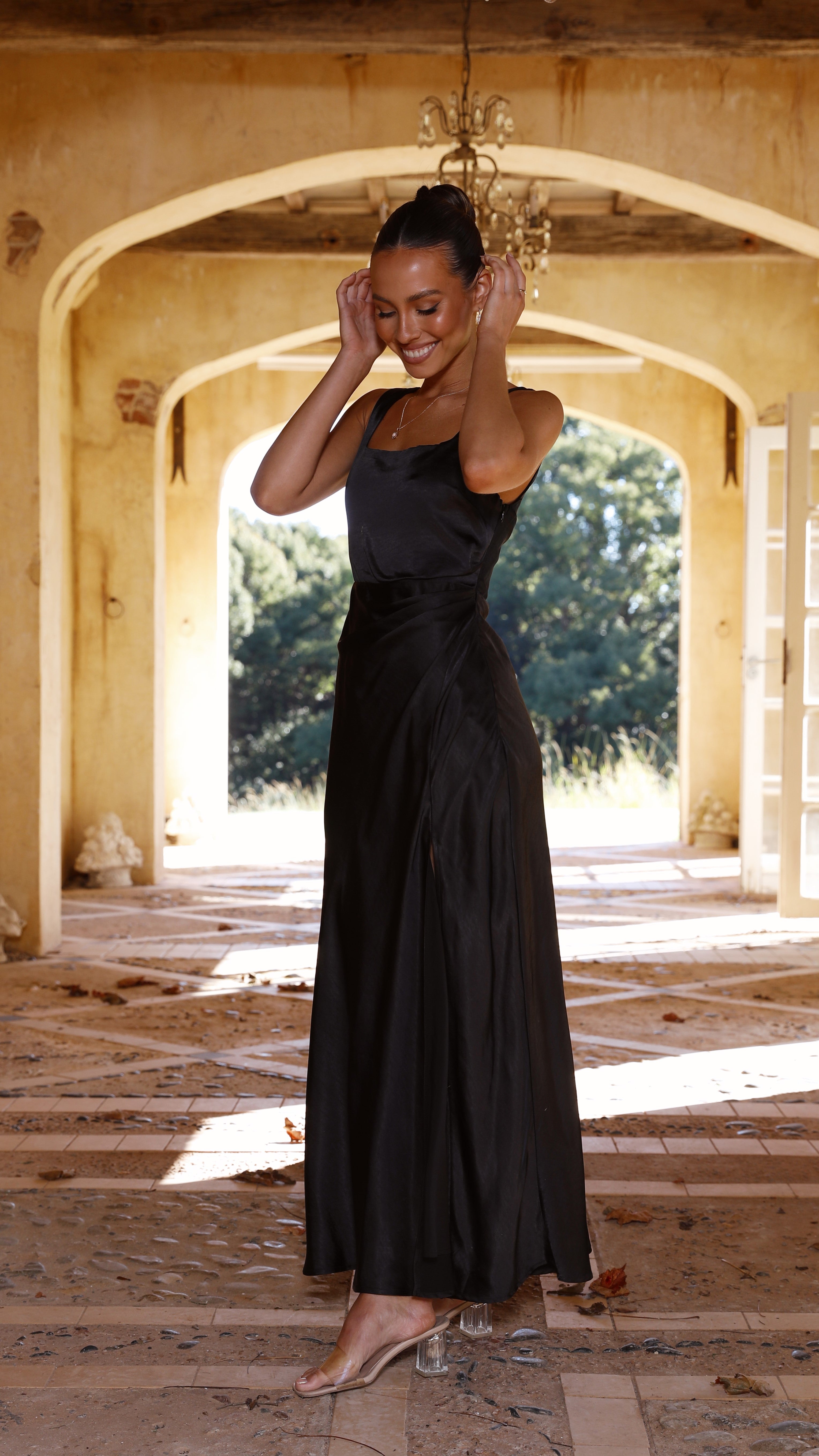 Carmen Chic Maxi Dress Black Boutique Collection