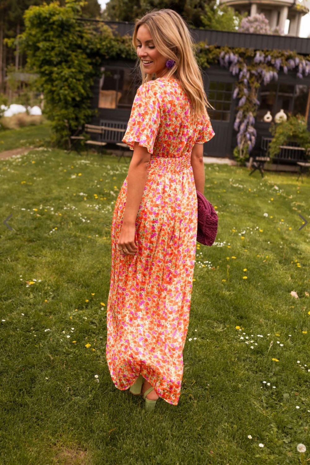 Sara Exclusive Floral Maxi Summer Dress Chic Silhouette Collection