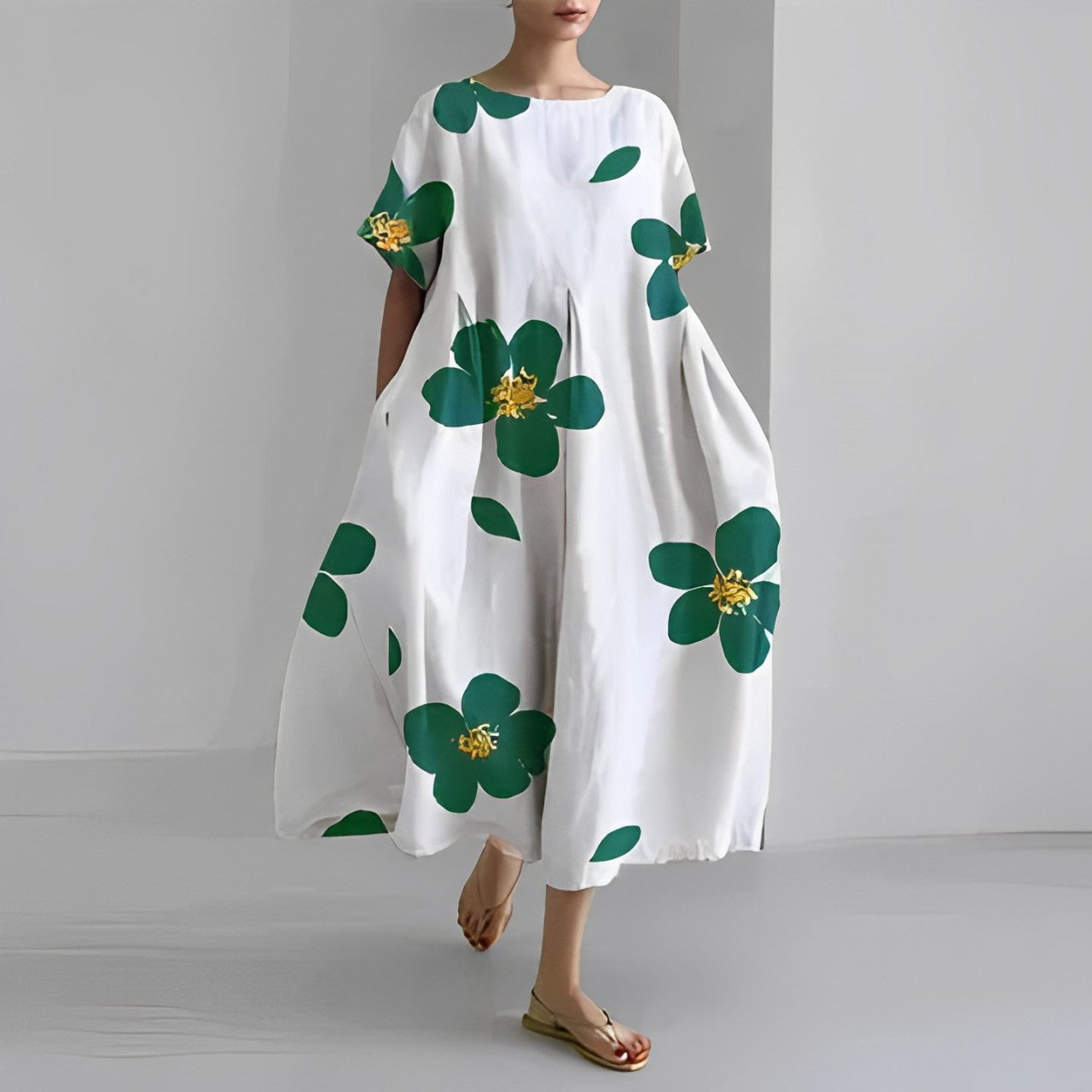 Monserrat Timeless Boho Floral Dress Loose Premium Wardrobe Essential