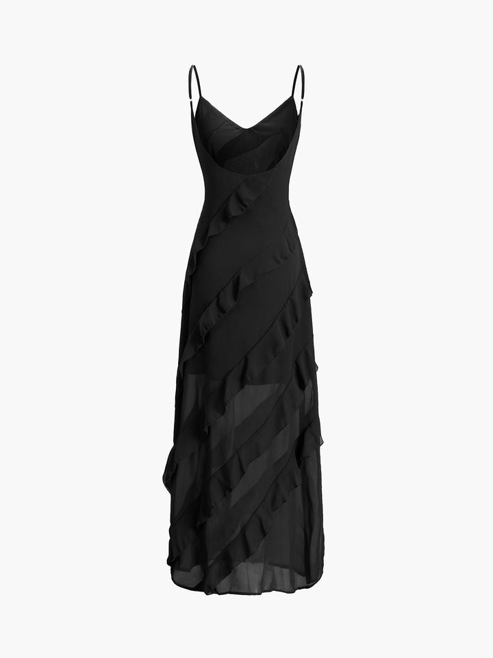 Patricia Elevated Long Dress with Ruffles Chic Silhouette Collection