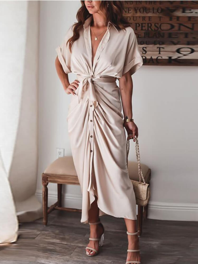 Let's Party Cinched Midi-Dress
