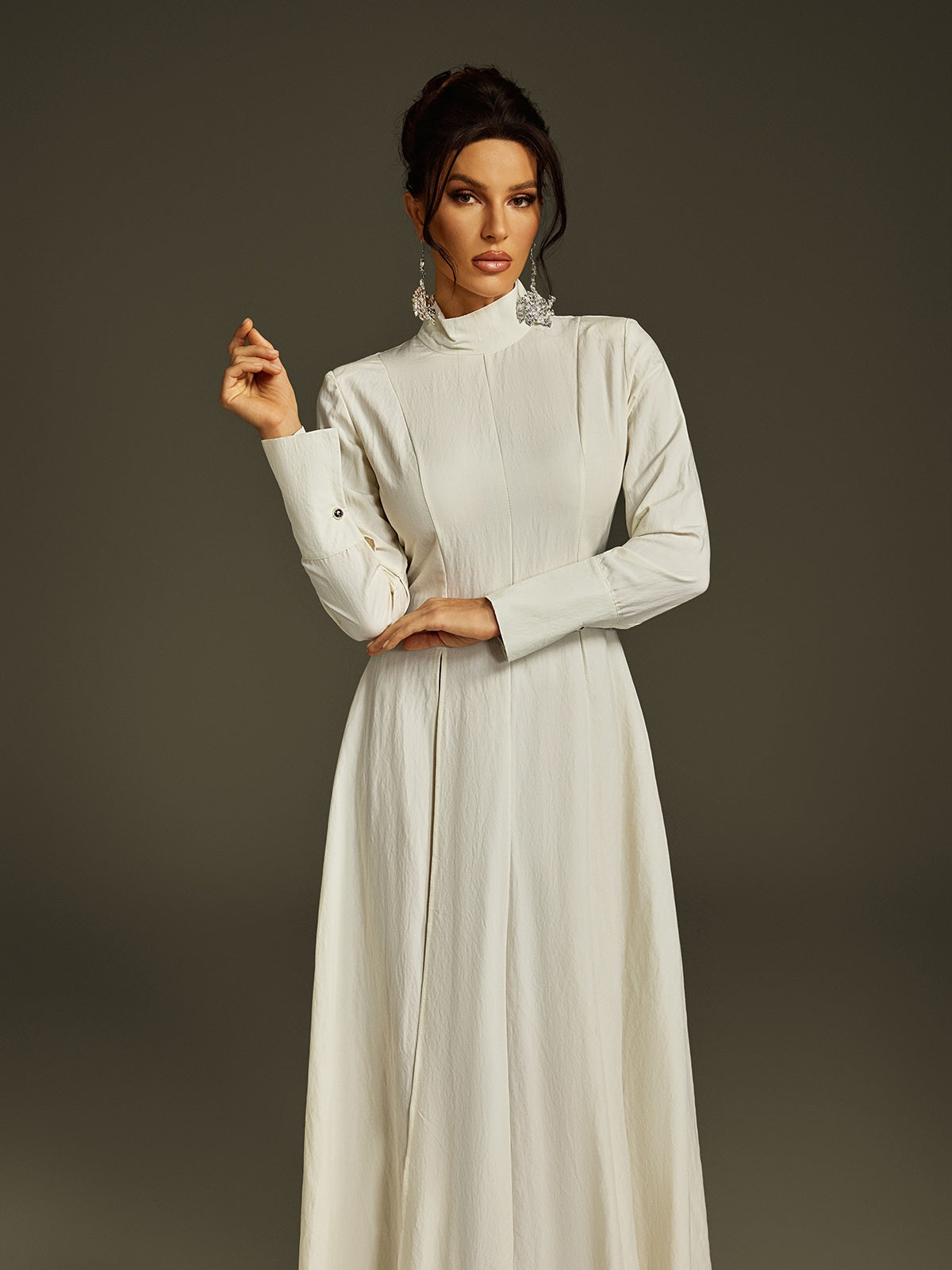 High Neck Split Maxi Dress