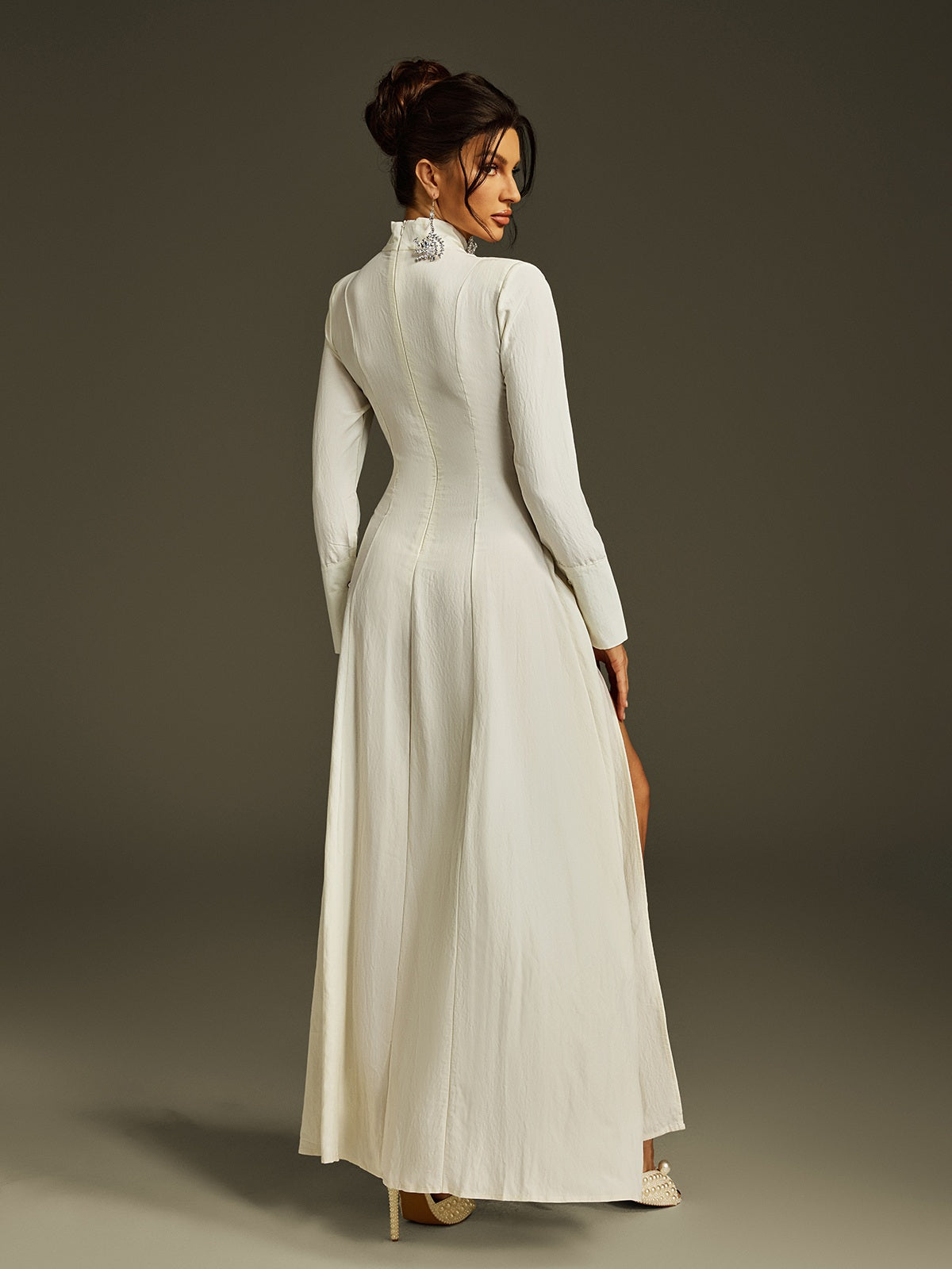 High Neck Split Maxi Dress