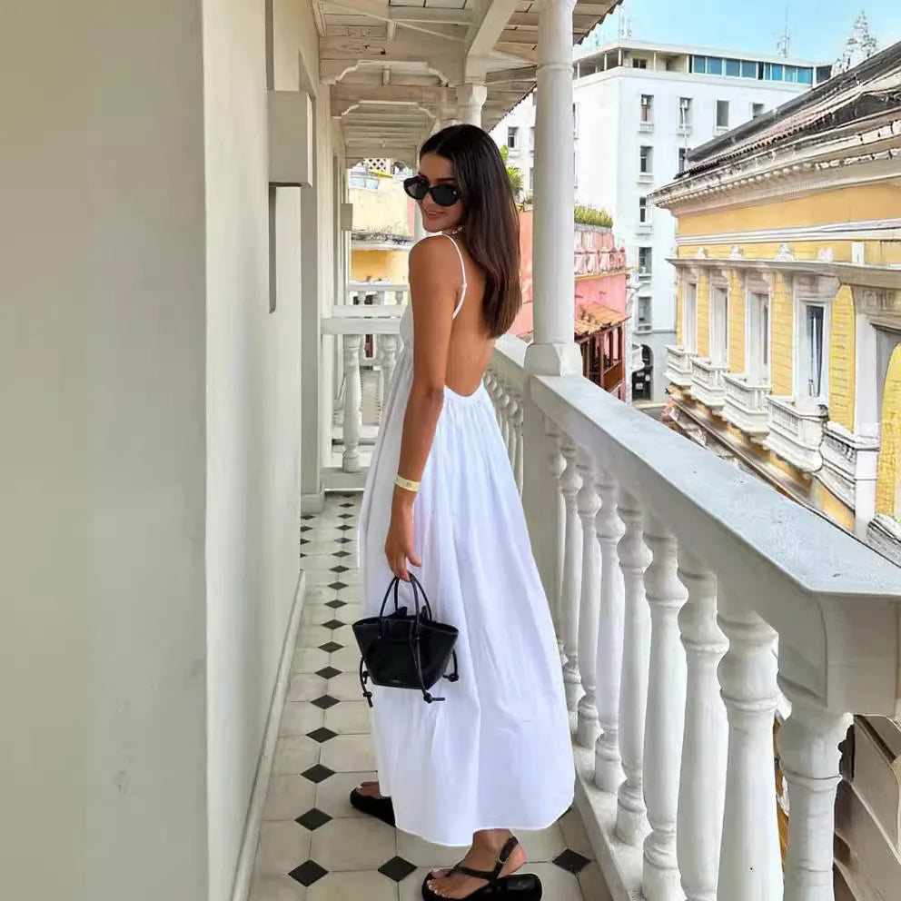 Hilda Timeless Maxi Dress with a V Neck Chic Silhouette Collection