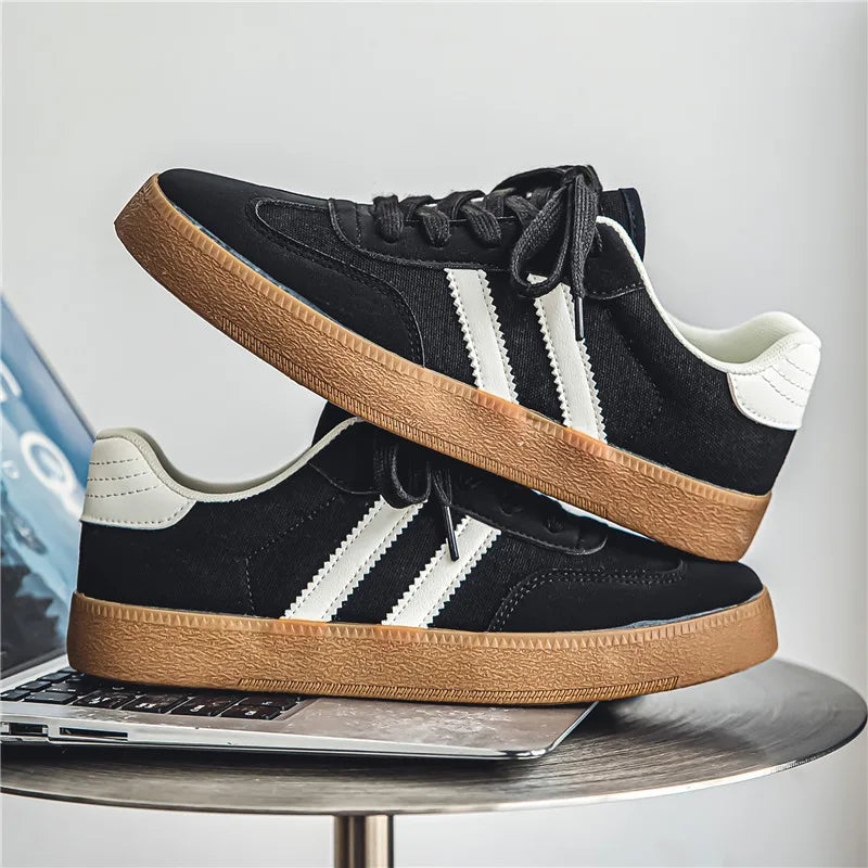Men's Casual Retro German Laceup Lightweight Comfortable Sports Flat Skateboard