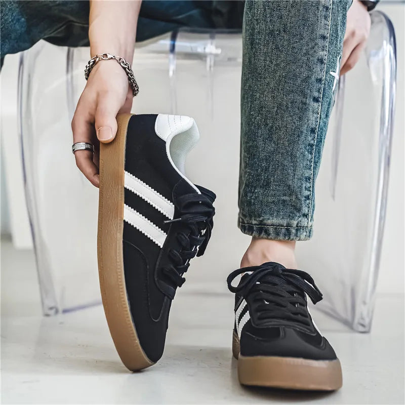 Men's Casual Retro German Laceup Lightweight Comfortable Sports Flat Skateboard