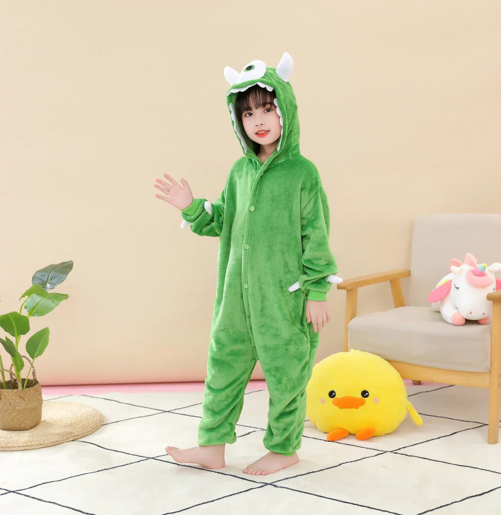 Mike Sullivan Monster Kigurumi Pajamas Kid Costumes