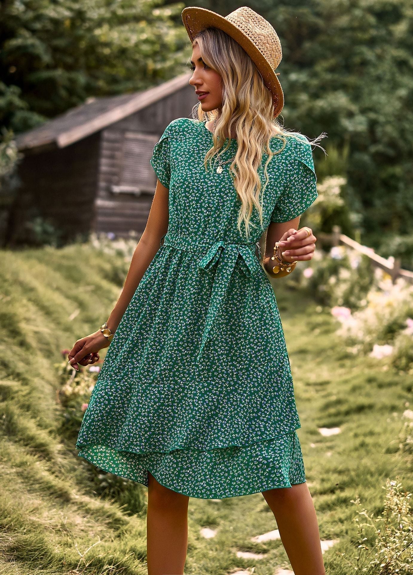 Alicia Aesthetic Floral Dress Premium Wardrobe Essential
