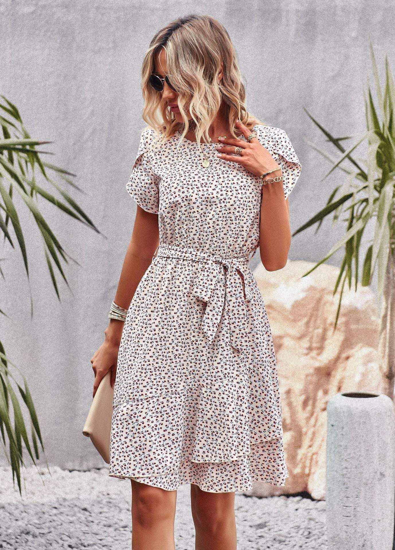 Alicia Aesthetic Floral Dress Premium Wardrobe Essential