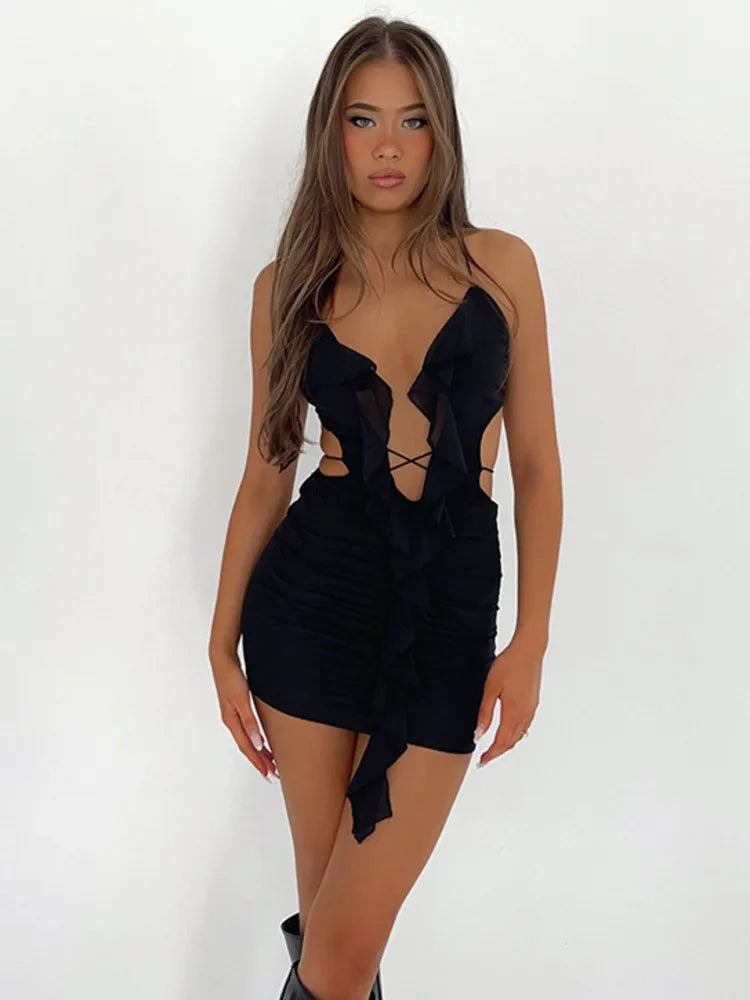 Summer Holiday Vestido Bodycon Dress Cut Out Robe
