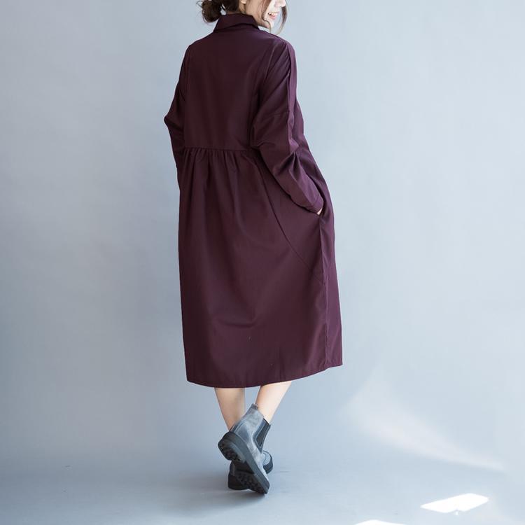 Mulberry oversize cotton dresses long sleeve maxi dress gowns