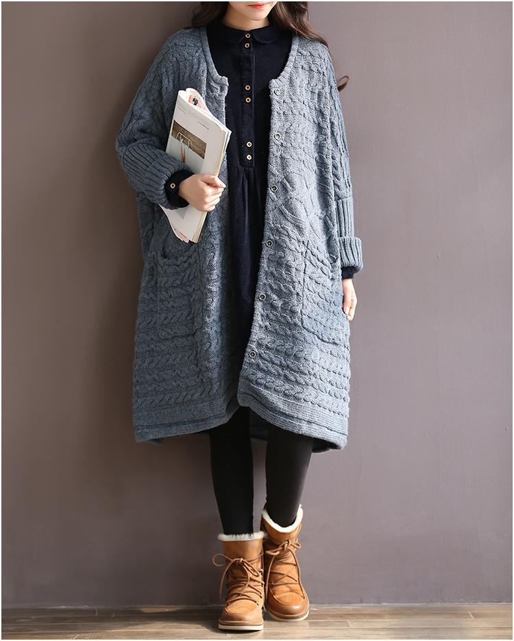 Navy causal oversize corduroy dress retro cotton spring dresses