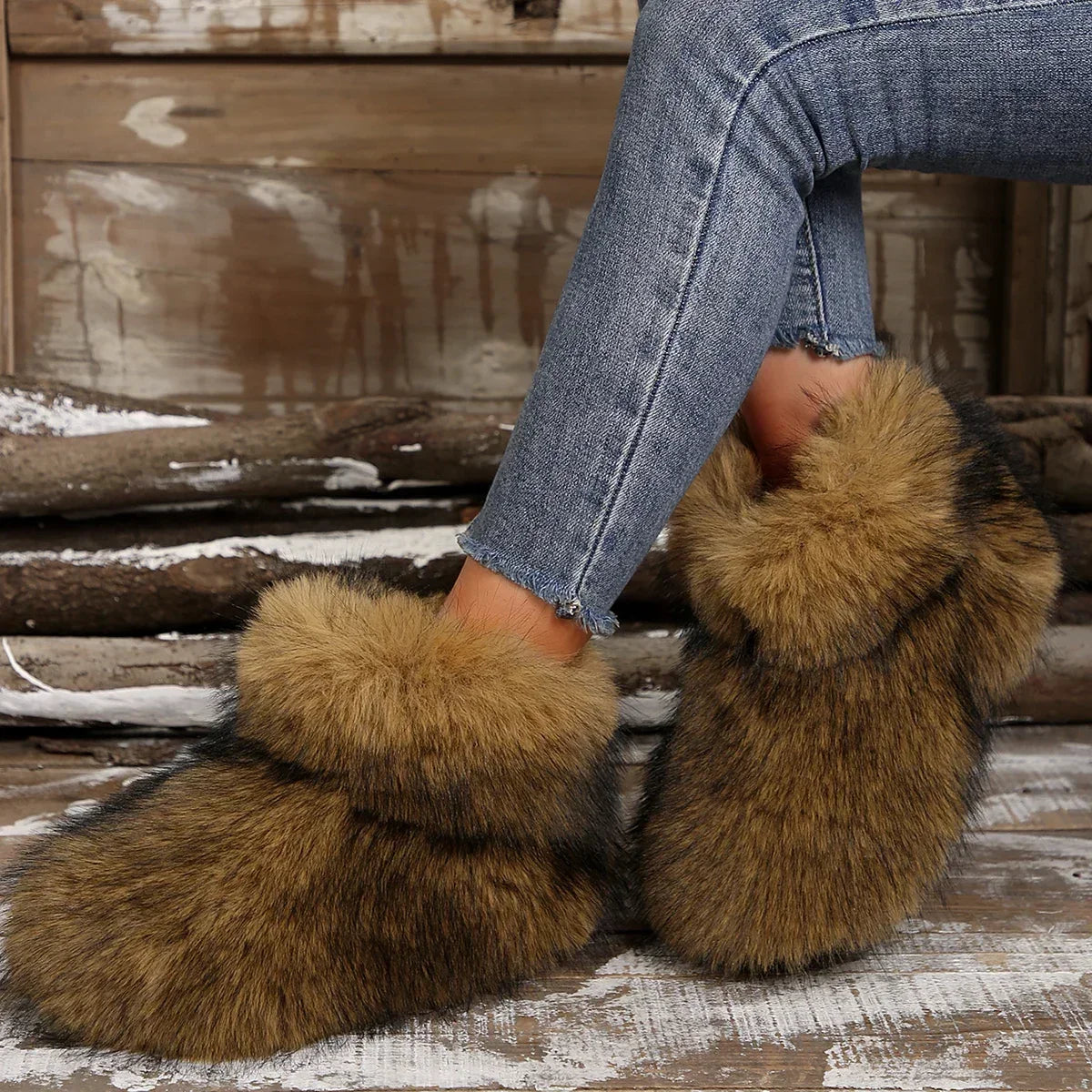High Overtheknee Fur Fashion Woollike Plus Velvet Snow Boot