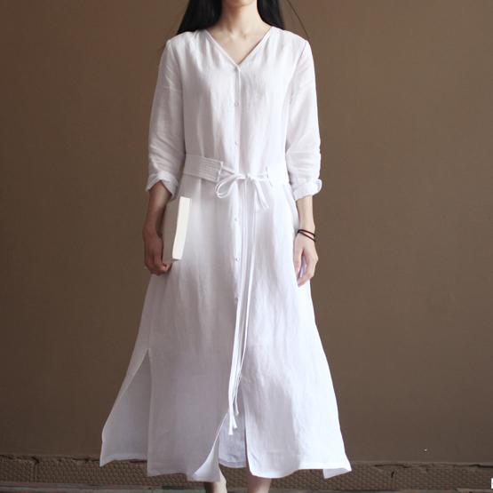 Nude linen dresses flowy linen maxi dress oversize linen clothing