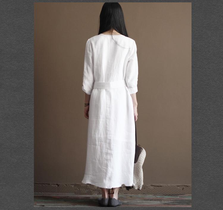 Nude linen dresses flowy linen maxi dress oversize linen clothing