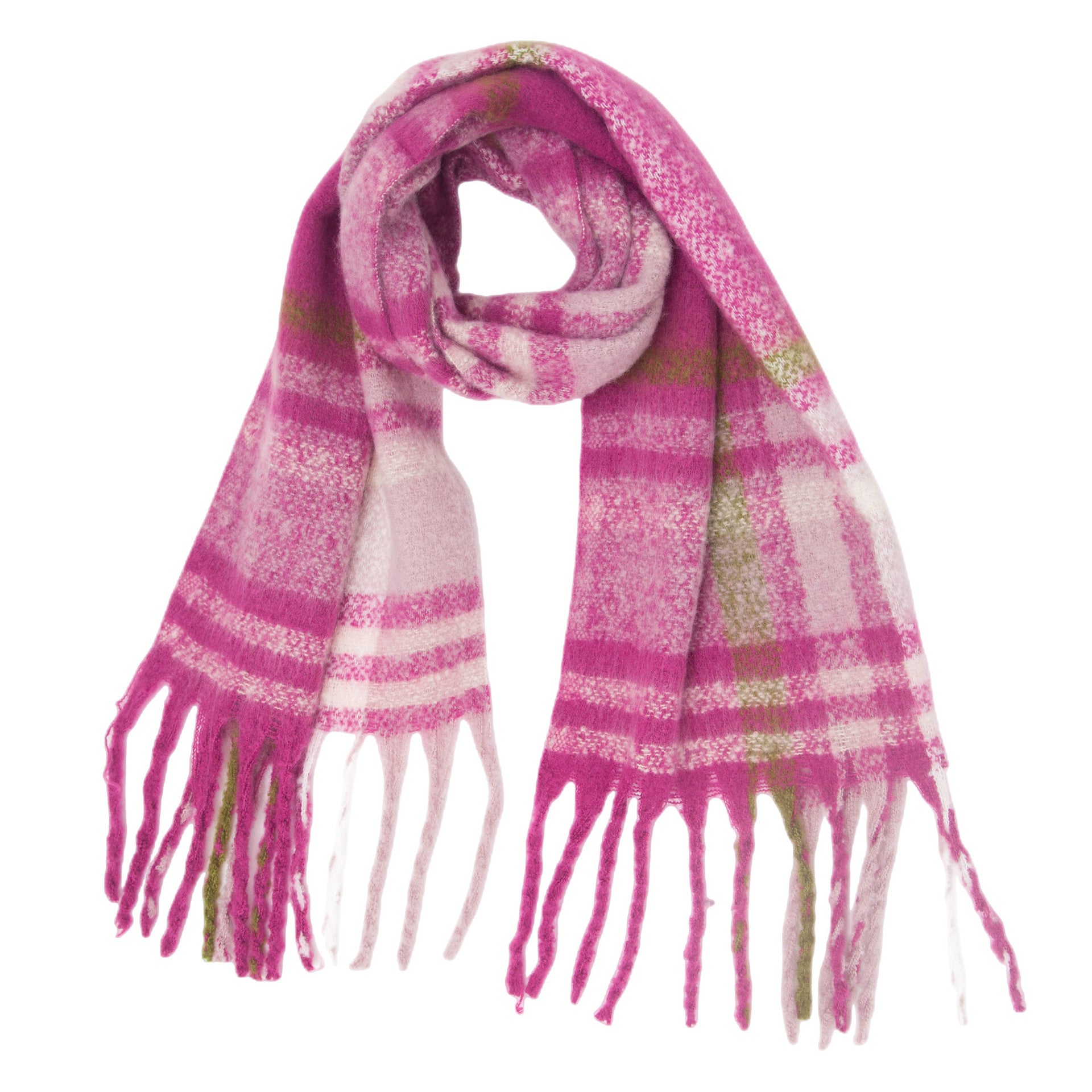 New Autumn Winter Thickened Coarsetassel Plaid Warm Scarf