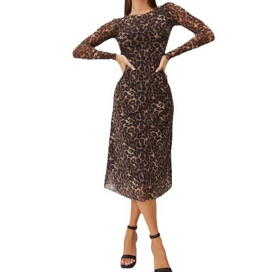 True Hues Stylish Velvet Dress Leopard Print / Xs Dressy Dresses