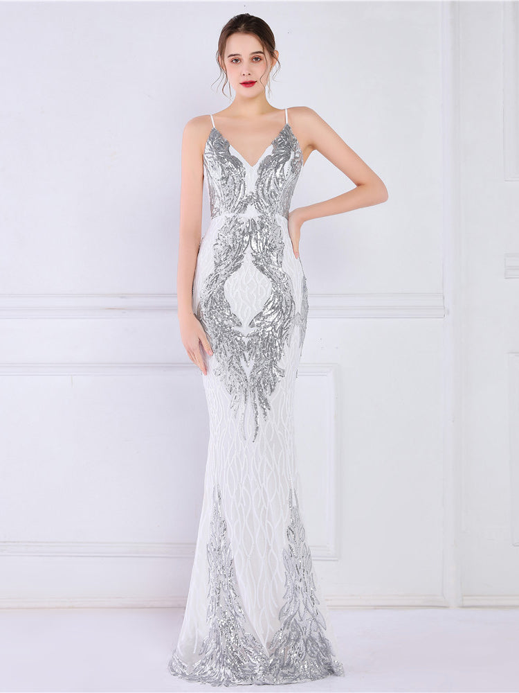 Flash fishtail evening dress