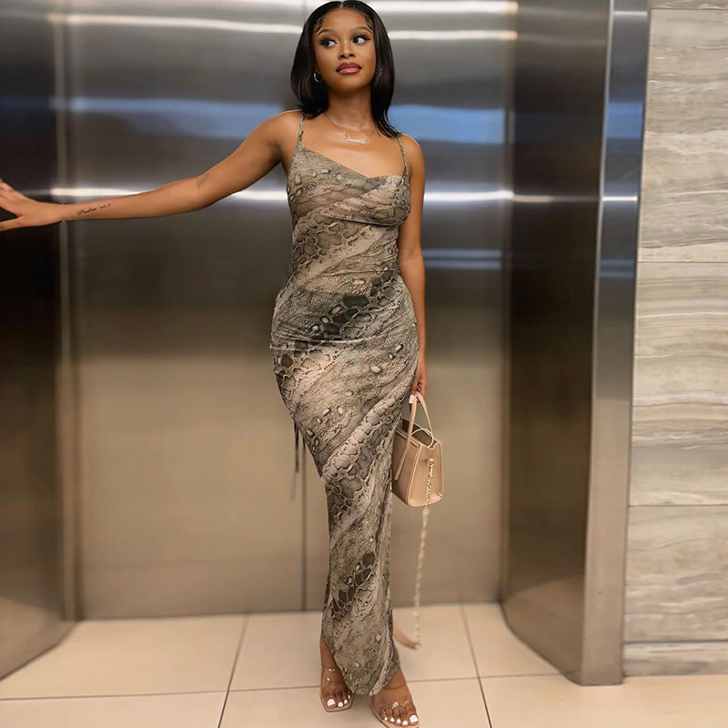 Snake print dress