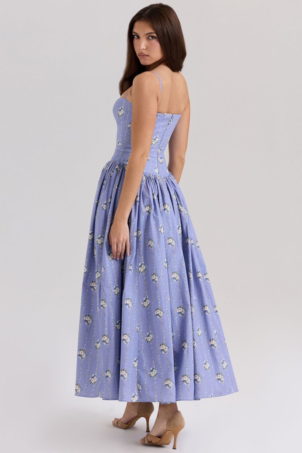 Ditsy Floral Slim Fit Slip Dress