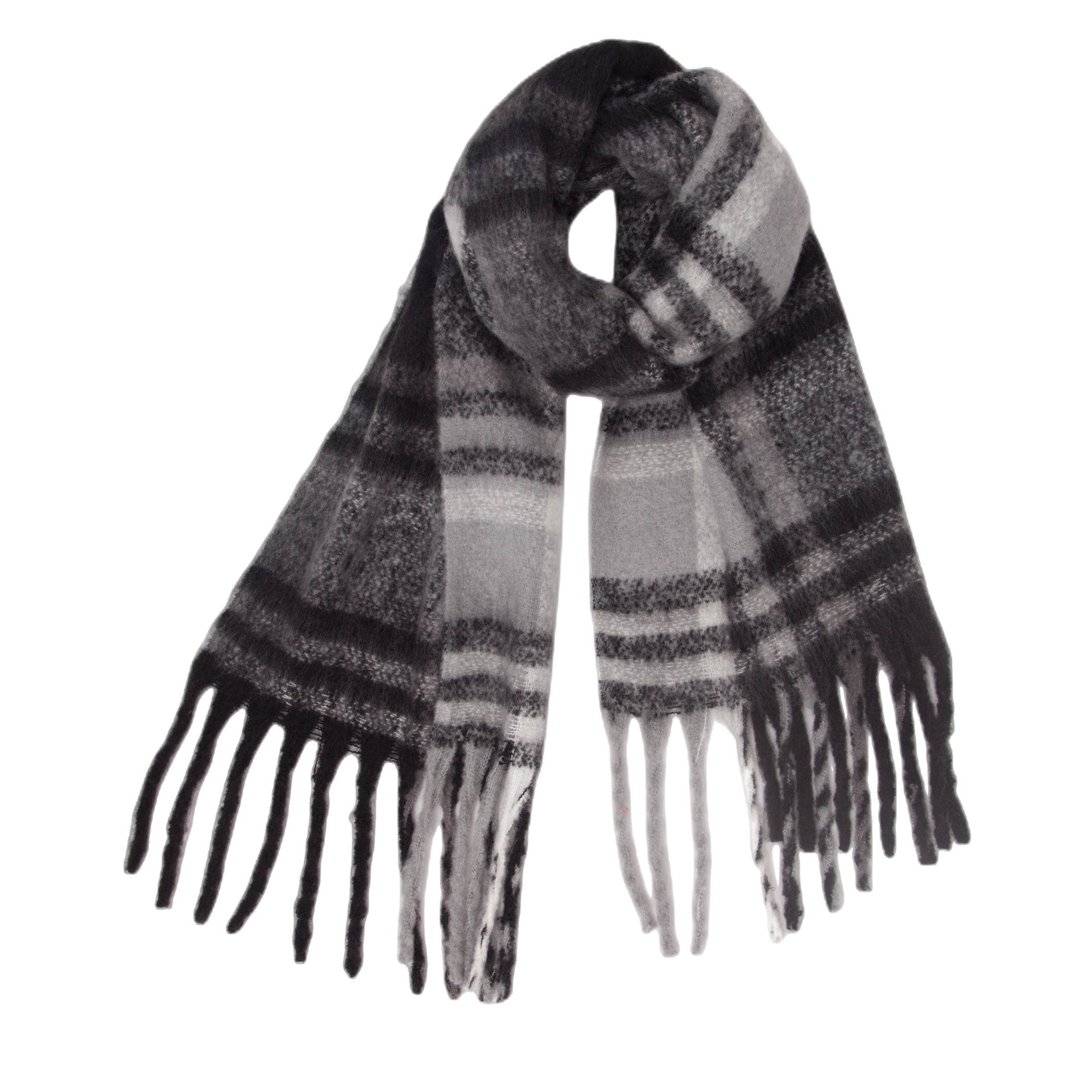 New Autumn Winter Thickened Coarsetassel Plaid Warm Scarf