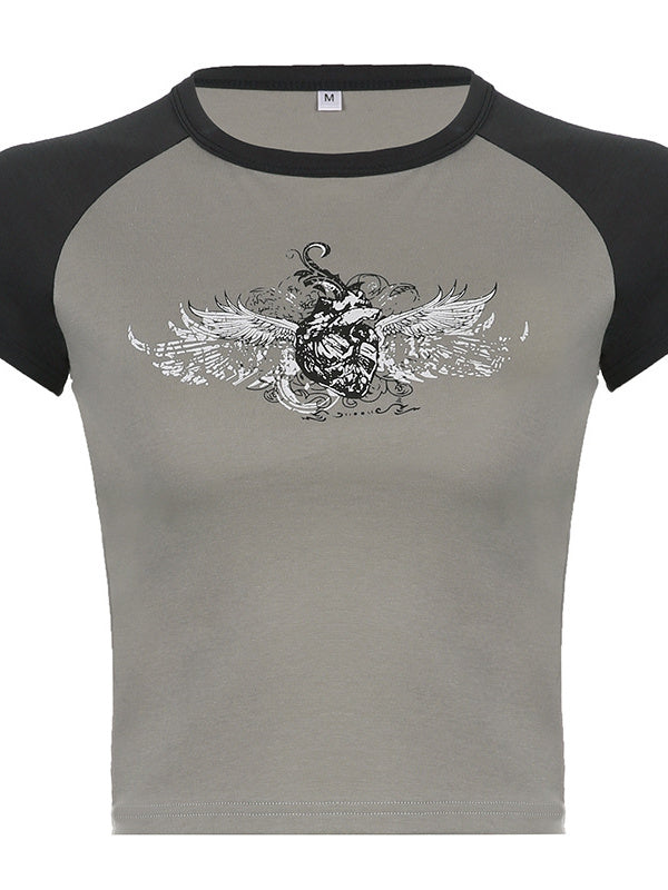 Retro Abstract Print T-shirt