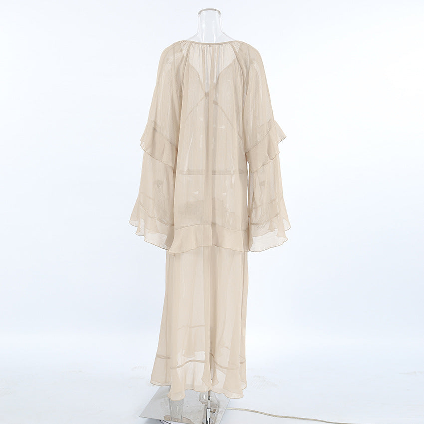 Ronnie Sheer Dress Khaki