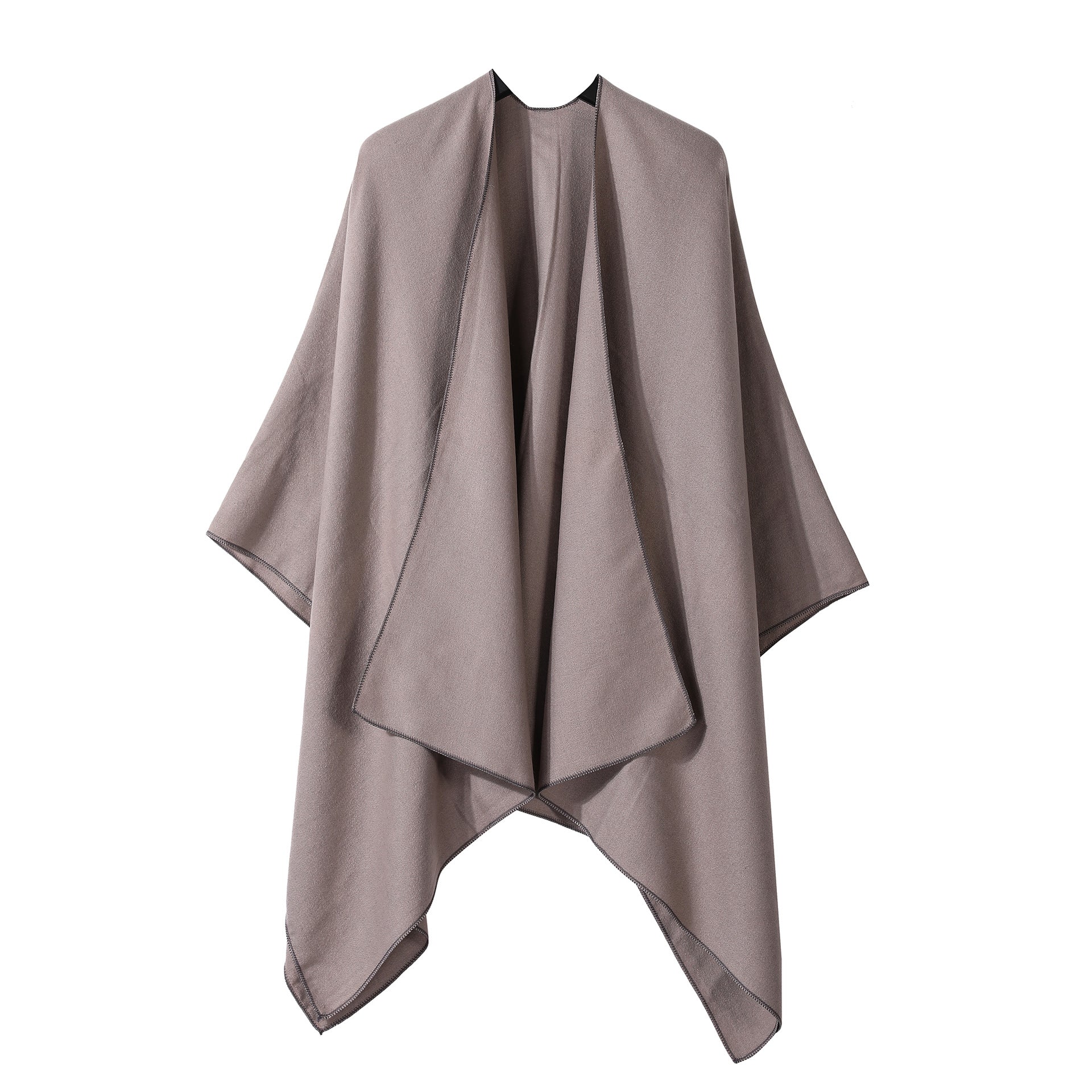 Plaincolored Doublesided Cape Autumn Winter Simple Scarf