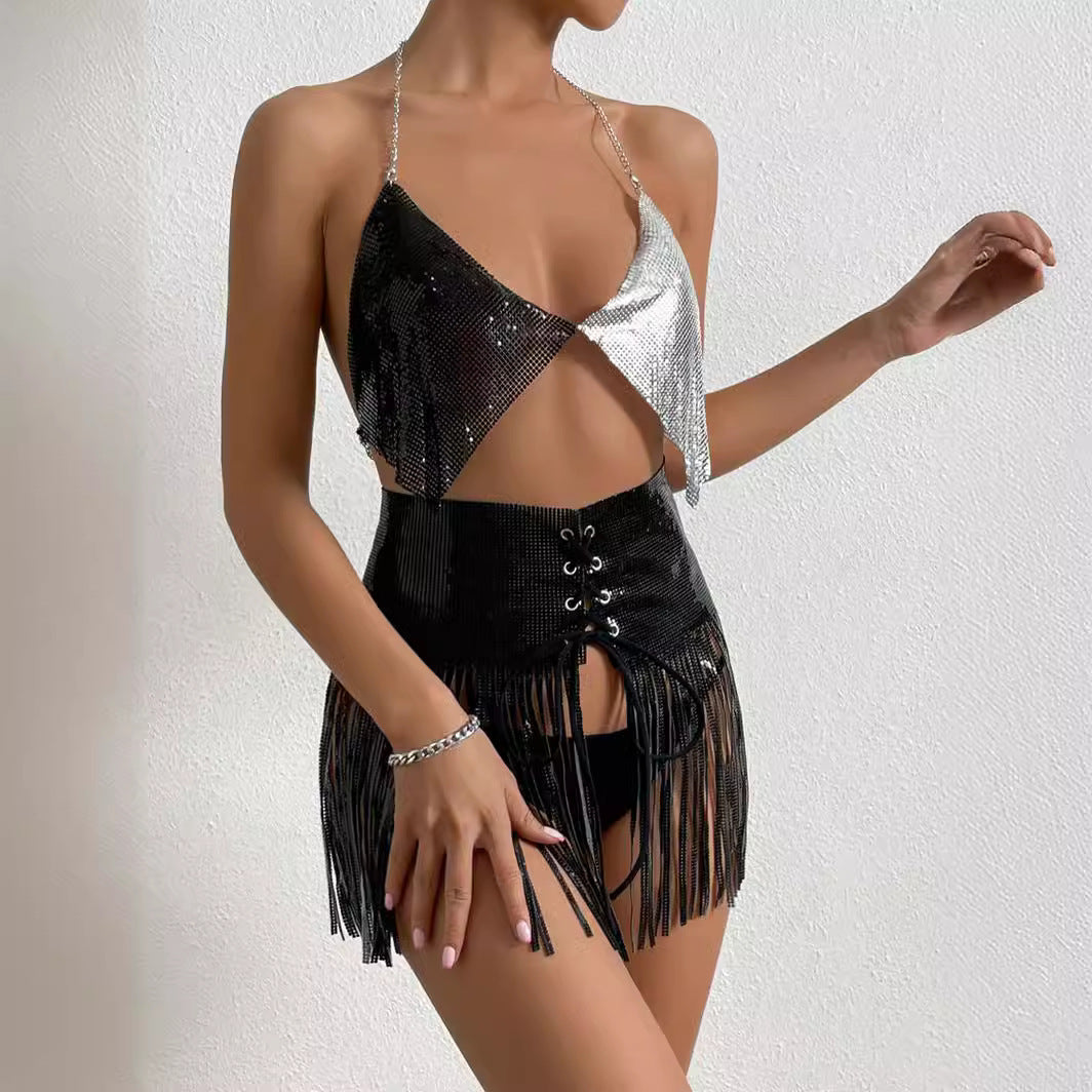 Party Edgy Sequin Two Piece Set