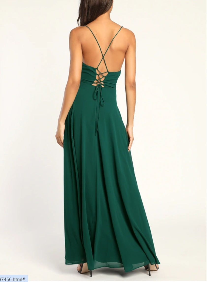 Halter Backless Maxi Dress 17