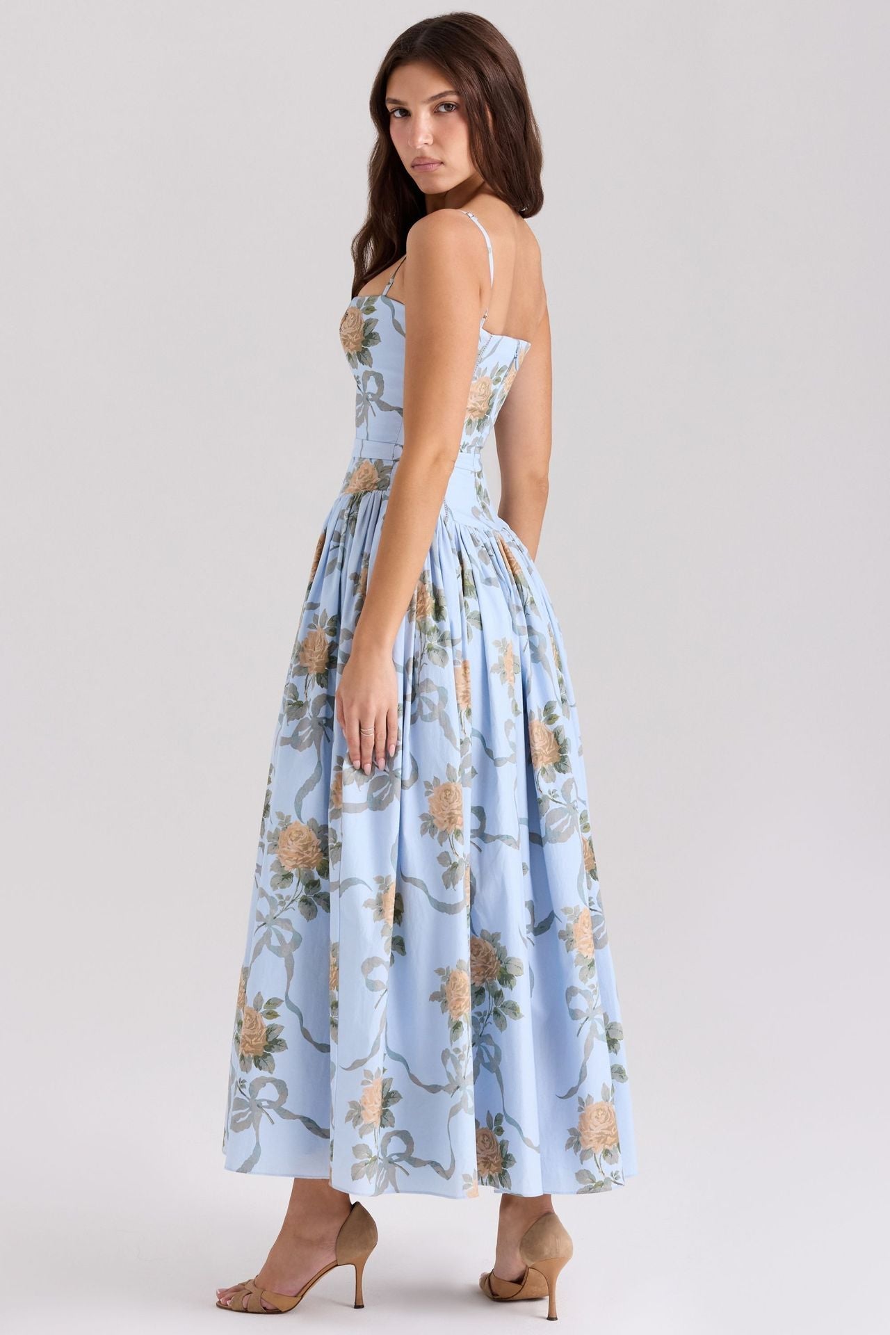 Ditsy Floral Slim Fit Slip Dress