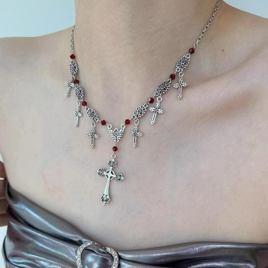 Cross Pendant Dark Gothic Hiphop Sweet Cool Necklace
