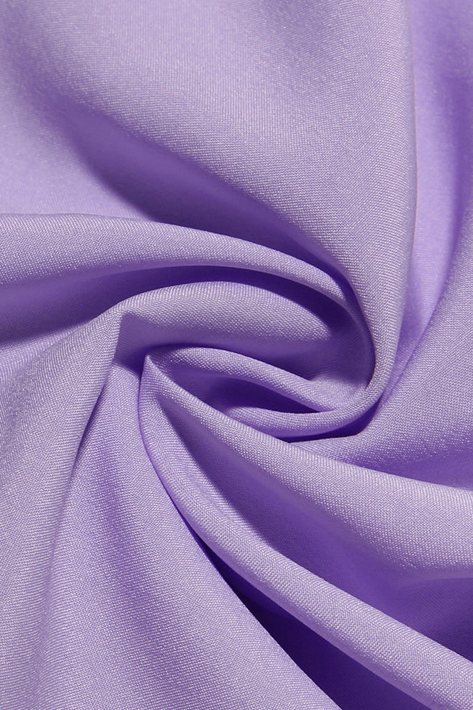 Glamorous Solid Sweetheart Summer Chiffon Mini Sundress - Lilac